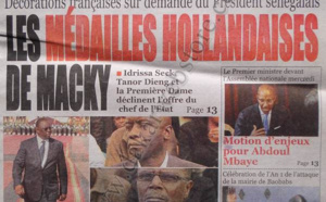 A la Une du Journal Quotidien du Samedi 22 décembre 2012
