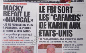 A la Une du Journal L'Observateur du lundi 24 Décembre 2012