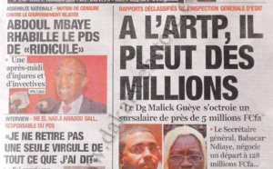 A la Une du Journal L'Observateur du jeudi 27 décembre 2012
