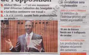 A la Une du Journal Le Soleil du jeudi 27 décembre 2012