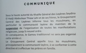 La communauté Layène ne célébrera pas le Gamou cette année.