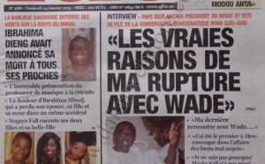 A la Une du Journal L'Observateur du vendredi 04 janvier 2013