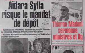 A la Une du Journal Populaire du Samedi 05 janvier 2013