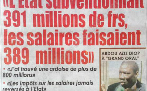 A la Une du Journal Rewmi du lundi 07 janvier 2013
