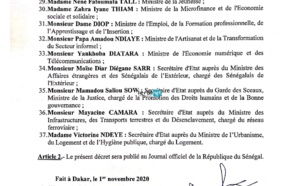 Voici la liste du gouvernement de Macky Sall ( Documents Leral )