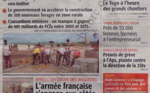 A la Une du Journal Le Soleil du Samedi 12 janvier 2013