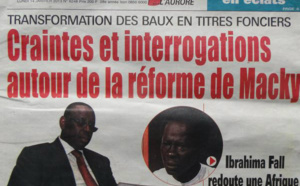 A la Une du Journal Walfadjri du lundi 14 janvier 2013