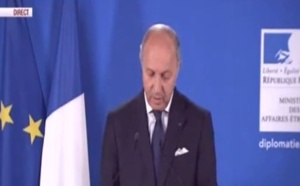 Conférence de presse de Laurent Fabius sur l'intervention militaire française au Mali