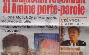 A la Une du Journal Rewmi du jeudi 17 janvier 2013