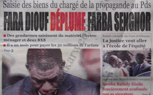 A la Une du Journal Le Quotidien du jeudi 17 janvier 2013