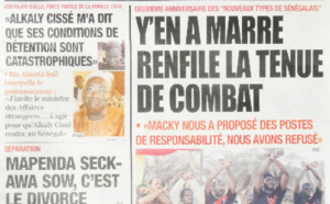 A la Une du Journal L'Observateur du vendredi 18 janvier 2013