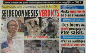 A la Une du Journal La Tribune du Samedi 02 février 2013