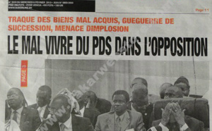 A la Une du Journal Sud Quotidien du mercredi 06 janvier 2013