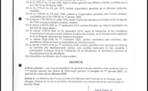 Armée aérienne sénégalaise: Le Général Birame Diop promu (DÉCRET)