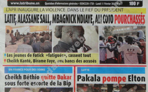 A la Une du Journal La Tribune du lundi 11 février 2013
