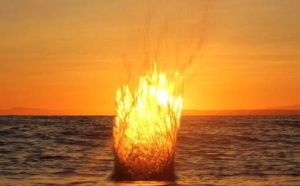 Une boule de feu dans l'océan?