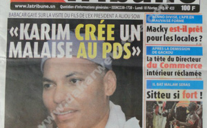 A la Une du Journal La Tribune du lundi 18 février 2013
