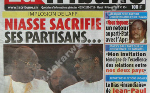 A la Une du Journal Tout Le Sports du mardi 19 février 2013