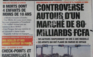 A la Une du Journal L'Oservateur du lundi 25 janvier 2013