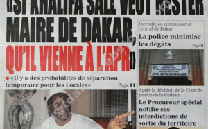 A la Une du Journal Le Quotidien du lundi 25 janvier 2013