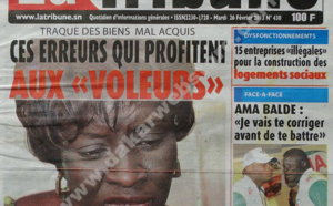 A la Une du Journal La Tribune du mardi 26 février 2013