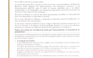 Fin de grève des camionneurs / Corruption, tracasseries (Document)