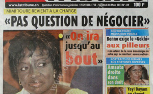 A la Une du Journal Tout La Tribune du vendredi 08 Mars 2013