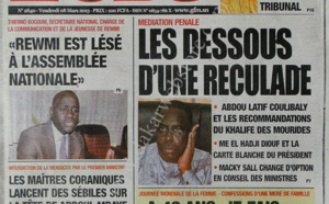 A la Une du Journal L'Observateur du vendredi 08 Mars 2013