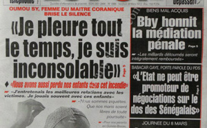 A la Une du Journal Le Populaire du vendredi 08 Mars 2013