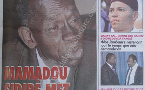A la Une du Journal L'As du mercredi 13 mars 2013