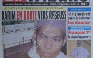 A la Une du Journal La Tribune du lundi 18 mars 2013