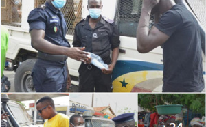 Covid-19: La police de Kébémer sensibilise et distribue des masques aux populations