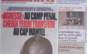 A la Une du Journal Direct Info du jeudi 28 mars 2013