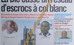 A la Une du journal EnQuête du Samedi 30 mars 2013