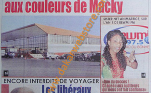 A la Une du journal Rewmi du Samedi 30 mars 2013