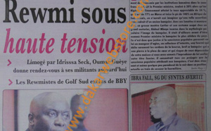 A la Une du Journal L'Office du mardi 09 Avril 2013