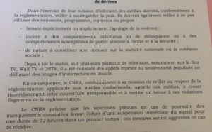 Couverture médiatique de la situation nationale: Le Cnra appelle les médias au respect de la réglementation et met en garde contre toutes formes de dérives