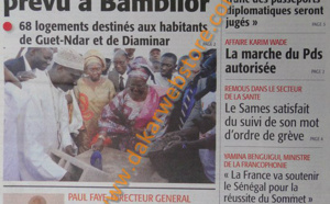 A la Une du Journal Le Soleil du mardi 23 Avril 2013