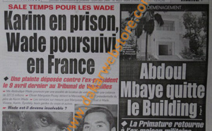A la Une du Journal Populaire du mardi 23 Avril 2013