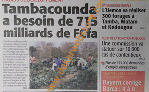 A la Une du Journal Le Soleil du mercredi 24 Avril 2013