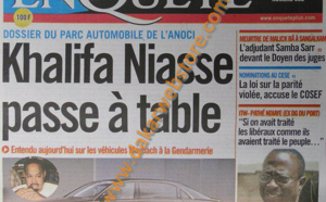 A la Une du Journal EnQuête du jeudi 25 Avril 2013