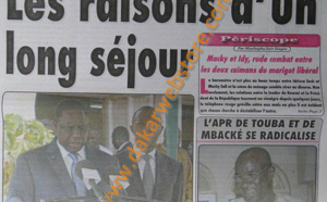 A la Une du journal L'office du vendredi 26 Avril 2013