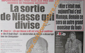 A la Une du Journal Le Populaire du samedi 27 Avril 2013