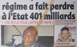 A la Une du Journal Rewmi du samedi 27 Avril 2013
