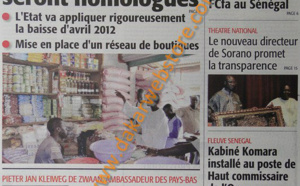 A la Une du Journal Le Soleil du mardi 30 Avril 2013