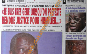 A la Une du Journal L'As du Samedi 04 Mai 2013