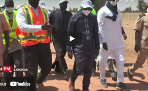 Louga: Visite de chantier de la piste qui va relier Thiamène à Sam Yabal 