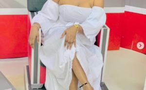 Admirez la robe blanche de Mignonne Jeanne de la Sen Tv, qui met en valeur sa beauté (Photos)