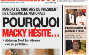A la Une du Journal Direct Info du mardi 21 mai 2013