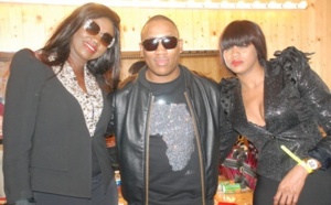 Le rappeur franco-malien Mokobé en compagnie des deux charmantes copines Oumou Provocation et Collé Faye à Paris